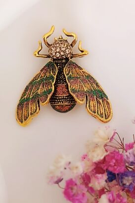 Pszczoła z brokatem