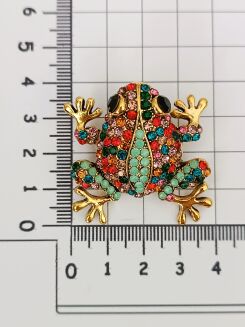 Kolorowa żabka z cyrkoniami - 2