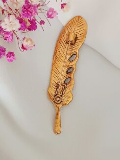 Złote pióro z czarnym oczkiem - 4