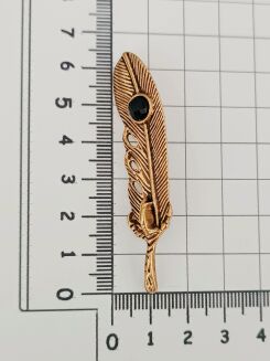 Złote pióro z czarnym oczkiem - 3