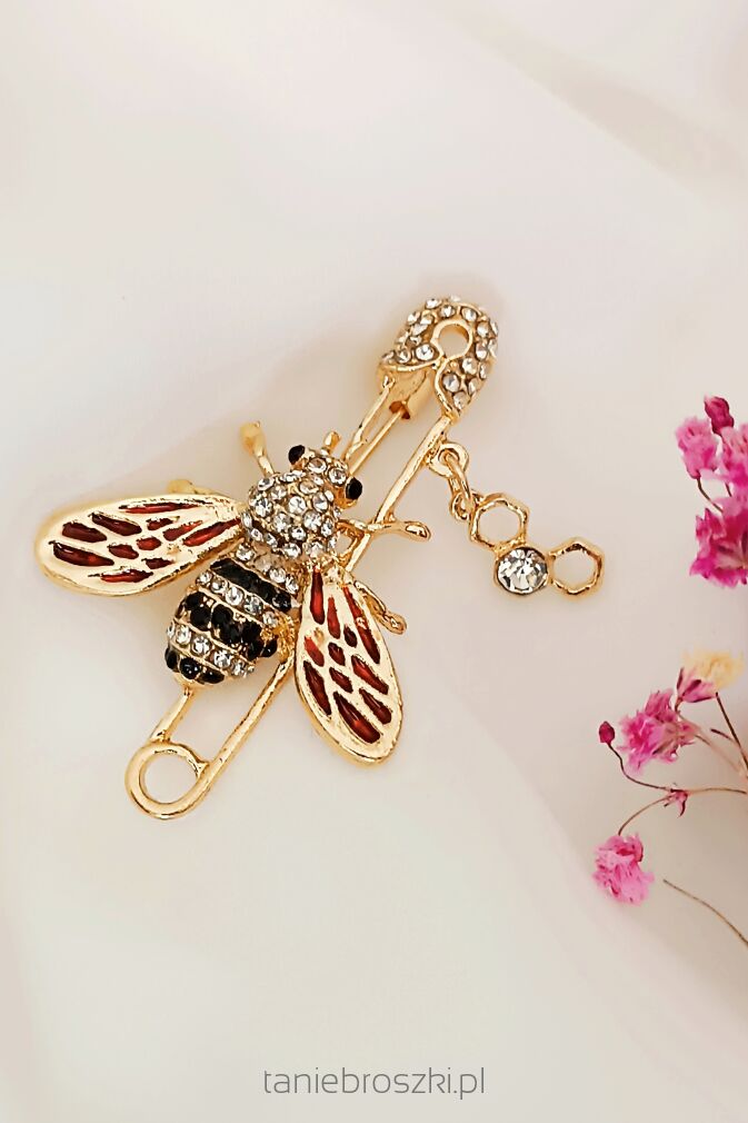 Agrafka z pszczołą