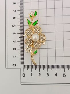 Damska broszka z cyrkoniami - 2