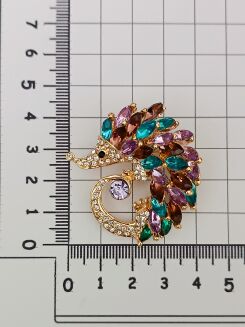 Super broszka jeżyk z cyrkoniami - 2