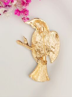 Emaliowany ptak w kolorach zieleni - 3