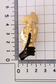 Nowoczesna broszka twarz - 3