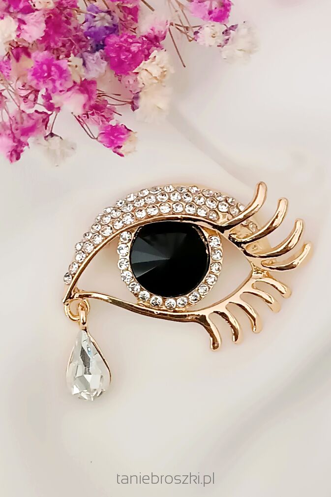 Piękne złote oko z czarną źrenicą