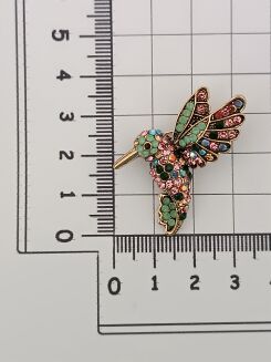 Kolorowy koliberek z cyrkoniami - 2