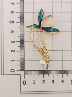 Śliczny niebieski perłowy kwiat - 2