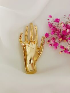 Minimalistyczna broszka dłoń - 3
