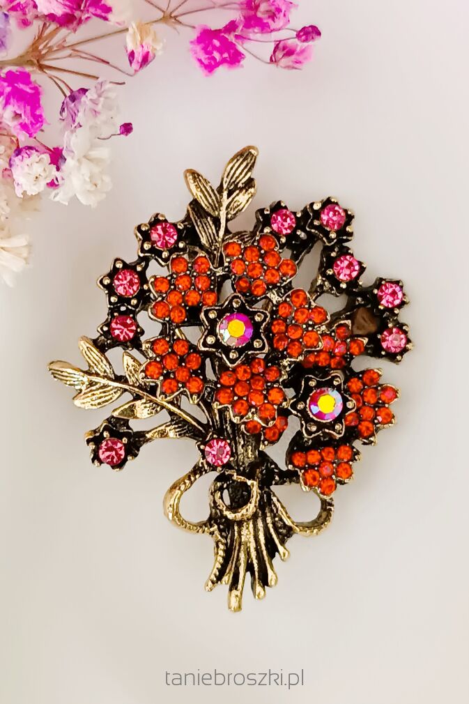 Czerwony bukiet kwiatów