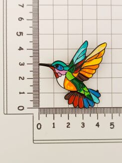 Koliberek w cudnej kolorystyce. Jak malowany witraż. - 2