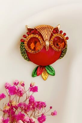 Puchata czerwona sowa