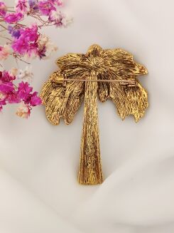 Palma w pomarańczowo zielonej kolorystyce - 3