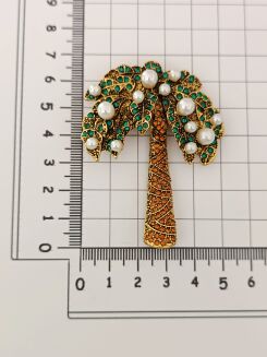 Palma w pomarańczowo zielonej kolorystyce - 2