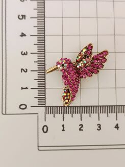 Kolorowy koliberek z cyrkoniami - 2