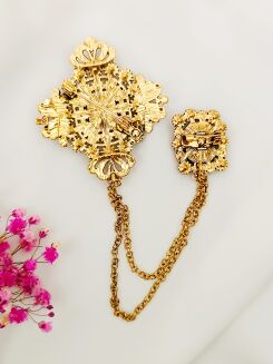 Dwu częściowa broszka z łańcuszkiem - 3