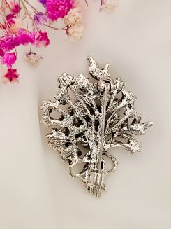 Piękny bukiet granatowo liliowy - 2