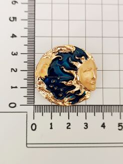 Broszka słońce i księżyc. - 2