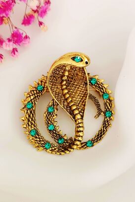 Super broszka złoty wąż