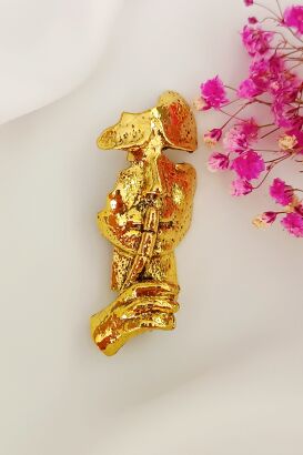 Nowoczesna broszka twarz w stylu vintage