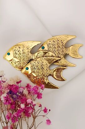 Minimalistyczny broszka płynące ryby