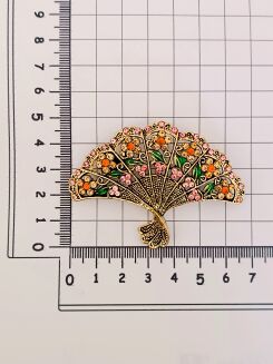 Piękna broszka wachlarz - 2