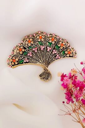 Piękna broszka wachlarz
