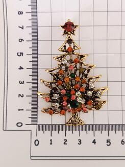 Choinka z kolorowymi cyrkoniami - 3