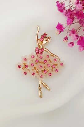 Delikatna różowa baletnica