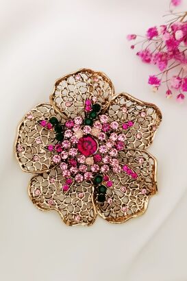 Cudna duża przestrzenna broszka