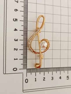 Klucz wiolinowy z perłą - 2