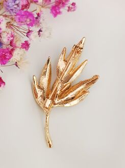 Broszka gałązka z perełkami - 3